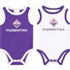 Only4fan srl ACF Fiorentina Set 2 Body Canottiera Biancheria Contenitiva per Bambino e Neonato, Bianco, 6-9 Mesi Unisex-Bimbi