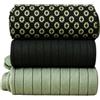 GATTI A POIS Calze Lunghe da Uomo in Filo di Scozia, Tonalità Verde, Lavorazioni Miste Microbolle, Elegante, 3 Paia, Made in Italy