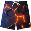 Kids4ever Pantaloncini da Bagno Bambini Ragazzo 3D Cool Geometria Modello Pantaloncini Costume da Bagno Estate Quick Dry Board Shorts 9-10 Anni