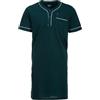 Henry Terre Camicia da notte da uomo a maniche corte, tinta unita, tasca sul petto, abbottonatura, taglia M-3XL, verde, M