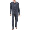 PEROFIL Pigiama Uomo Aperto Tessuto 100% Cotone Mantova VPRT00260, Blu 50