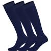 Mysocks Calzini Alti al Ginocchio per Bambini 3 Paia Punta Senza Cuciture Colore