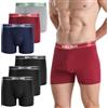 IGOLUMON Boxer Uomo in bambù Ultra Morbido Pacchetto da 6 Confortevoli Mutande Uomo Boxer Slip Senza Etichetta