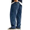 Generisch Pantaloni in velluto a coste da uomo, per autunno e inverno, con tasche ricamate, vestibilità comoda, a righe, elasticizzati, in vita, per il tempo libero, con gamba larga, comodi pantaloni da jogging