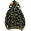 Yumenam Uomo Felpa con Cappuccio Stampa Testa di Squalo Cerniera Giacca con Cappuccio Cardigan Manica Lunga Hip Hop Tops Sweatshirt Camouflage Cappotto con Cappuccio