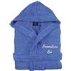 Cieffepi Home Collections Solo Mio Basic Accappatoio Personalizzato con Cappuccio in Morbida Spugna idrofila Puro Cotone (XL, Avio)