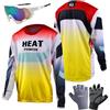 HEATPOWEOK Magliette da Ciclismo da Uomo, T-Shirtlungo, Top Abbigliamento Maglie da Ciclismo,Camicia da Mountain Bike/MTB, T-Shirt da Corsa Motocross BMX, Asciugatura Rapida (style-10,6XL)