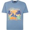 Espionage Maglietta California Beach stampata girocollo casual top uomo 2-8XL T425, Blu, 6XL plus