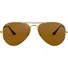 Ray-Ban RB3025 Aviator Occhiali da Sole Unisex Adulto, Oro (Gold 001/33), 55 mm