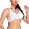 Jarpol 060 Reggiseno Morbido Classico Monocolorato Universale con Pizzo, Bianco,3DD