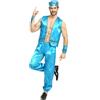Générique Deguisement Aladin Uomini Vestito Della Lampada per Uomo Costumi Del Principe del Deserto E Sheikh per Carnevale E Cosplay E Rappresentazione Teatrale
