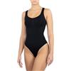 SENSI' Body Contenitivo Modellante Donna con Spalla Larga Senza Cuciture Seamless, Made in Italy (nero)