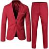 Generisch 2026 Matrimonio Bambino Ragazzo Primavera Manica Lunga Pantaloni Cappotto Outfits 2PC Abbigliamento, Vino, 14-15 anni