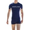 YOUCAI Uomo Sciolto Taglia Grossa Costume da Bagno ad Asciugatura Rapida T-Shirt a Maniche Corte con Collo Rotondo e Shorts Diving Mute da Surf per Lo Snorkeling 1 5XL