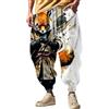PODOLIXIA Pantaloni harem da uomo, larghi, da uomo, casual, con divertenti stampe dei cartoni animati, hip hop, stile da strada, pantaloni Aladin, da uomo, a gamba larga, per il tempo libero, X3