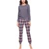 Merry Style Pigiama Donna MS10-268 (mélange Scuro/Borgogna, M)