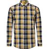 YOUTHUP Uomo Camicia a Quadri Maniche Lunghe Stile Ufficio Elegante Casual, Giallo, M