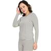 LAPASA Pacco da 2 o 1 Maglia Termica Donna Manica Lunga Fodera in Micro Pile - Pigiama Abbigliamento Intimo Canottiera Calda Elastica Traspirante Sportiva Nero con Strisce Bianche (più Caldo) M