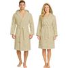 Nada Home Accappatoio Nido d'Ape Unisex in cotone Uomo Donna con Cappuccio, Cintura e Tasche - Leggero, Assorbente, Traspirante - Ideale per Casa, Piscina, Palestra, SPA e Viaggi