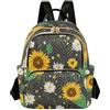 Ksajwzf Zaino da donna con girasoli bianchi e camomilla, borsa a tracolla casual, con fiori estivi, borsa da viaggio, zaino per la scuola, per donne e ragazze, Multi, S