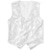 Wildarms Gilet da uomo con paillettes, papillon e vestito da ballo, per smoking, cena, scollo a V, slim fit