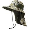 Bassdash Cappello da Sole Unisex UPF 50+ Cappello da Pesca Idrorepellente Tesa Larga con Ampia Protezione del Collo Coda di Cavallo Uomo Donna
