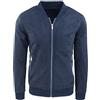 Evoga Giacca Giubbotto Uomo Scamosciato Slim Fit Giubbino Bomber chiodo (IT, Testo, XXL, Regular, Regular, Blu Mod. College)