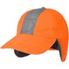 LIPODO Cappellino Riflettente Paraorecchie Donna/Uomo - Cappello Invernale Berretto Baseball Protezione Orecchie Chiuso Dietro, con Visiera, Fodera Inverno Autunno/Inverno - L (57-58 cm) Arancia Neon