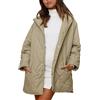 Vagbalena Piumino Casual Invernale da Donna Casual Trapuntato con Cappuccio Trapuntato a Rombi Piumino Casual con Cappuccio Oversize con Bottoni
