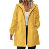 Cocila Giacca Antipioggia Da Donna Taglie Forti Lunga Leggera Con Cappuccio E Cappotto Invernale Elegante Yellow Xxxxxl Giubbotto Invernale Pelliccia Giubbino Chiodo Pelle