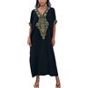 YouKD Caftano ricamato con fiori stile bohémien, copricostume da spiaggia, bikini, cover up, kimono estivi lunghi per donne, Taglia unica