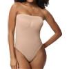 YUROUTEN YUROUCIO Body da Donna Shapewear Senza Spalline Dimagrante Body Shapewear Body Shapewear Controllo della Pancia Cintura Colombiano Pantaloncini Corsetto Senza Cuciture, #1 Beige (corda), L