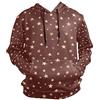 Sawhonn Punto Stella d'Arte Marrone Felpa con Cappuccio Uomo Donna 3D Stampa Felpe Pullover Sweatshirt Hooded Hoodie per Ragazzi Ragazze