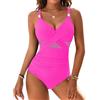 LOKLNEYK Costumi da Bagno Donna, Costume Intero Donna Contenitivo Bohemian Morbidi Leggeri One Piece Spiaggia Sportivo Trikini Dimagranti Taglie Forti Sexy Beachwear Mare 2#Rosa Caldo XL