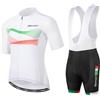 SIDE BIKE Abbigliamento Ciclismo Set Completo - Maglia + Salopette con Pantaloncini Imbottiti in Gel 5D - A05 L
