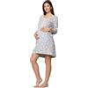 Be Mammy Camicia da Notte Premaman Funzione Allattamento BE20-176
