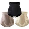 Qklovni Dispositivo modellante in fibra ionica di seta ghiacciata, pantaloncini modellanti a vita alta, per il controllo della pancia, da donna, Mix 3 pezzi, L