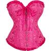 Generico Corsetto Nero Donna - Corsetto Top Donna Elegante Bustino Corsetti Stringivita Bustier Black Corset Nero Pizzo Gothic Costume Halloween Curvy Steampunk Corpetto Modellante