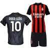 AC Milan Completo Milan Rafa Leao 10 Replica Ufficiale Autorizzata 2025-2026 Bambino (Taglie-Anni 4 6 8 10 12) Adulto (S M L XL) - XL