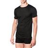 marcLuis - Mezza Manica Girocollo in 100% Puro Cotone Jersey Pettinato per Una Morbidissima e freschissima Sensazione sulla Pelle, Confezione da 3 Pezzi, Colore: Nero, Taglia XXXL