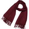 DonDon Sciarpa Donna Invernale Sciarpa die lana grande Scialle Inverno calda e morbida 200 x 70 cm - Rosso scuro
