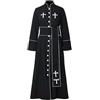 Duohropke Costume da sacerdote adulto romano Chiesa cattolica sacerdote suutane Robe con cintura papa vescovo parroco clero vestiti carnevale predicatore cassock, Nero , 3XL