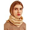 Prettystern scaldacollo tubolare sciarpa ad anello donna di 100% Cachemire Lana sciarpa tubolare collo di Cashmere Beige