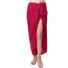 Ciffre Sarong Pareo Gonna Avvolgente Asciugamano da Spiaggia Lunghi Dhoti Tinta Unita Coprente Pink Caldo