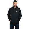 NIKE Felpa con cappuccio in pile Club Essential, Nero/Bianco (010), L