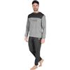 Australian Pigiama Lungo Uomo in Caldo Cotone in Vari Modelli E Taglie dalla M alla 2XL, Pigiama Maschile (2XL (52), AI728-Grigio)