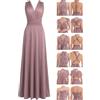 Juvell Abito da Damigella - Abito Infinity Lungo - Abiti da Sera - Top a Fascia Incluso - Vestito Donna Elegante - Boda-Bridesmaid-Baile - 1000 (34-38, Rosa Antico)