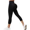 Generico Leggins Sportivi Donna 3/4 Push Up Pantaloni Capri Modellanti a Vita Alta Pantaloncini Palestra Fitness Yoga Pants Controllo Pancia Pinocchietto Elastici Morbido Linfodrenaggio Lipedema
