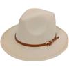 HEYANN - Cappello Fedora da uomo, Cappello in feltro da uomo con falda larga, Cappello classico da uomo, Cappello Panama da donna, Cappello Trilby in feltro da uomo per feste, beige., M