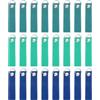 QUARKZMAN 24 Pezzi Portachiavi in Feltro Kit, 13x3cm Ciondolo Rettangolare con Anello Vuoto in Acciaio Inossidabile Fai Da Te Scrivibile per Decorazione Chiavi Zaino Borsa, 3 Colori